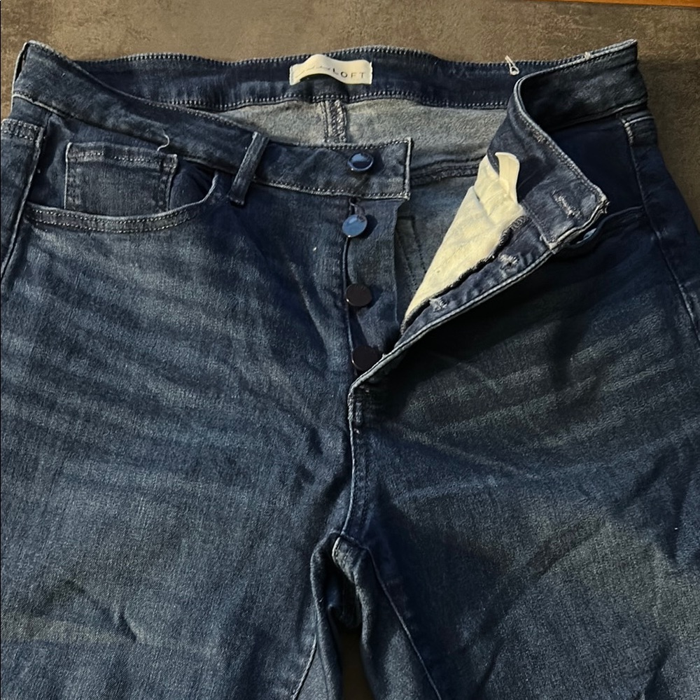 Loft Fashion Blue Slim Jeans Versatile Style
